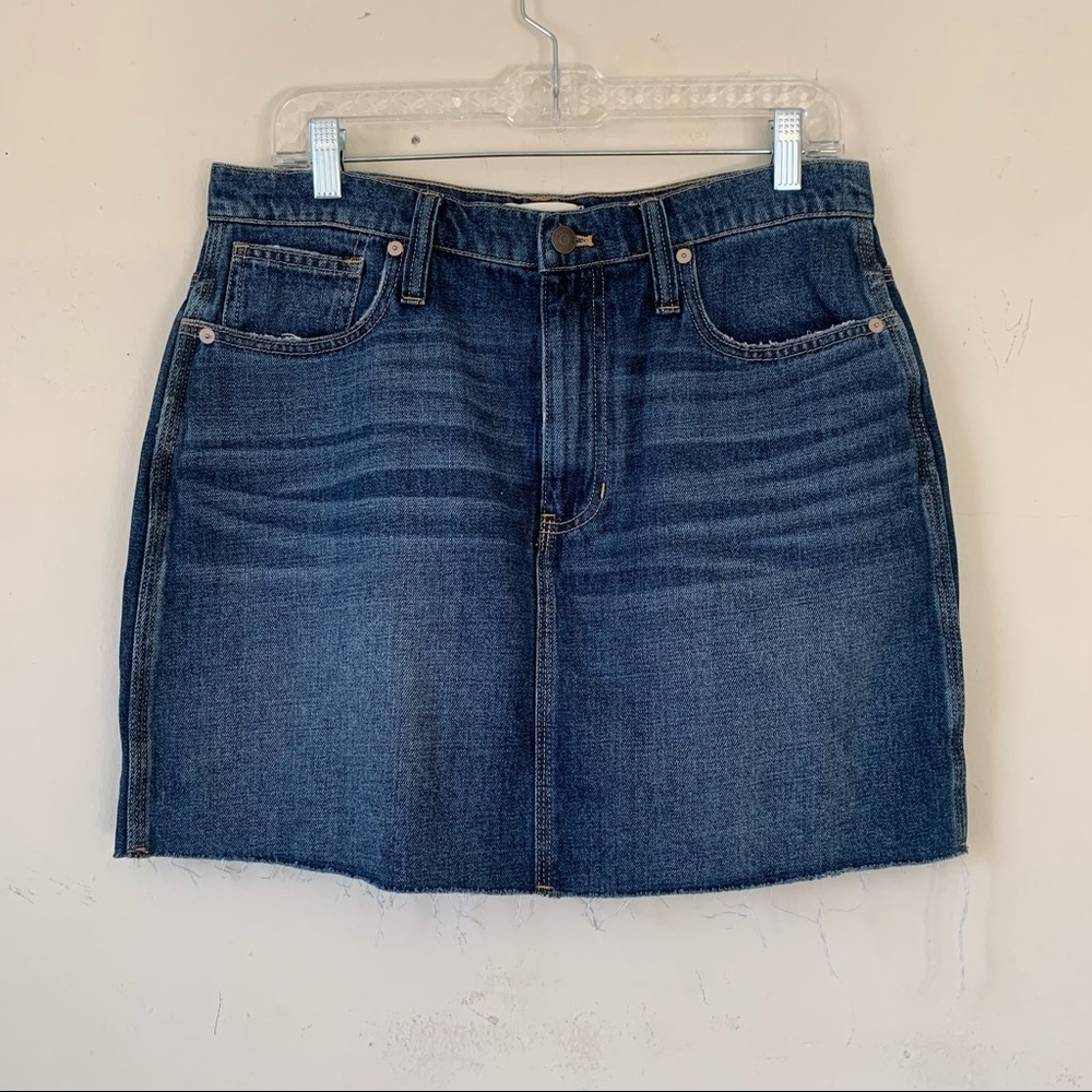 4. Madewell Rigid Denim Mini Skirt Reworked Edition - Picture 4 of 11